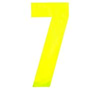 Merriway BH04968 Yellow High Visibility Reflective Plastic Stick-On Wheelie Bin Post Box Crate Dust Bin Number 150 mm (6 Inch) Number 7