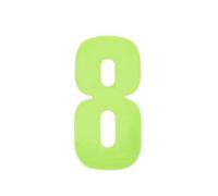 Merriway BH04969 Yellow High Visibility Reflective Plastic Stick-On Wheelie Bin Post Box Crate Dust Bin Number 150 mm (6 Inch) Number 8