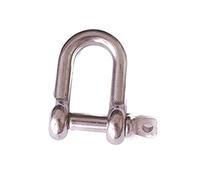 Merriway BH04993 D-Shackle, 316 Marine Grade M8, Stainless Steel Finish
