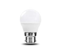 Merriway BH05015 5 W Bayonet Cap G45 LED Bulb, Equivalent to 40 W, Glass, B22d - Opal Warm White, Pack of 5