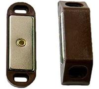 Merriway BH05125 Heavy Duty Magnetic Cupboard Catch Large 60mm Brown 14lb Pull