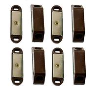 Merriway BH05126 (10 Pcs) Heavy Duty Magnetic Cupboard Catch Large 60 mm Brown 14lb Pull - Pack of 10 Pieces