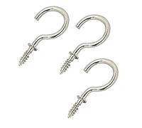 Merriway BH05155 (100 Pcs) Shouldered Mug Cup Hook Chrome Plated 19 mm - Pack of 100 Pieces