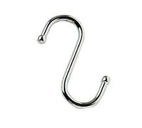 Merriway BH05332 (2 Pcs) Kitchen S-Hook Chromed 75mm - Pack of 2 Pieces