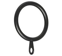Merriway BH05373 (24 Pcs) Curtain Drapery Pole Rod Ring Fixed Eye Black Metal Inner Dimension 42mm - Pack of 24 Pieces