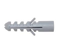 Merriway BH05544 (50 Pcs) Heavy Duty Rimless Nylon Hardwall Concrete Anchor Wallplug, Grey M12 x 60 - Pack of 50 Pieces