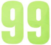 Merriway BH05623 (2 Pcs) Yellow High Visibility Reflective Plastic Stick-On Wheelie Bin Post Box Crate Dust Bin Number 150 mm (6 Inch) Number 9 - Pack of 2 Pieces