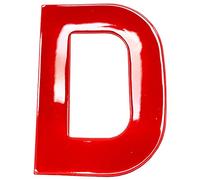 Merriway BH05627 (2 Pcs) Red High Visibility Reflective Plastic Stick-On Wheelie Bin Post Box Crate Dust Bin Letter 75 mm (3 Inch) Letter D - Pack of 2 Pieces