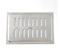 Merriway BH05804 9 x 6 inch Adjustable Sliding Hit and Miss Air Grille (Overall Vent Size: 240 x 165mm), Aluminium, White, 180 x 110 mm, 240 x 165 mm