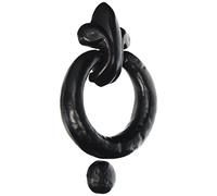 Merriway BH05811 Ring Pull Antique Heavy Door Knocker, 130 x 95 mm - Black
