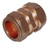 Merriway BH05834 Brass Compression Fittings Straight, 15mm