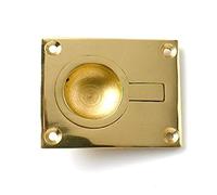 Merriway BH05886 Solid Brass Flush Ring Pull - Small