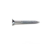 Merriway BH05896 (100 Pcs) Countersunk Twinthread Multi-Purpose Cross Head Pozi Wood Screw, 10 x 3 Inch Bright Zinc Plated - Pack of 100 Pieces