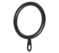 Merriway BH05947 (8 Pcs) Metal Curtain Drapery Pole Rod Rings with Fixed Eye, Inner Dia.45mm (1.3/4 inch) Outer Diameter 50 mm (2 inch) Black - Pack of 8 Pieces