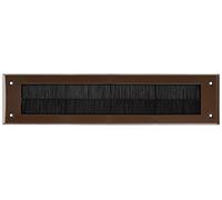 Merriway BH05981 StormSeal Letter Mail Box Brush Cover Draught Excluder for Internal Use, 343 x 80mm (13.1/2 inch x 3.1/8 inch) - Brown