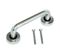 Merriway BH06450 Round Pull Handle & Roses Polished Aluminium 230mm, Silver Tone