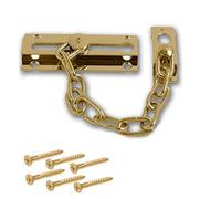 Merriway BH06518 Door Security Chain Polished Solid Brass, Gold Tone