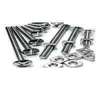 Merriway BH06530 (32 Pcs) Bright Zinc Plated Steel Workshop Assortment of Roofing Bolts & Nuts - Pack of 32 Pieces