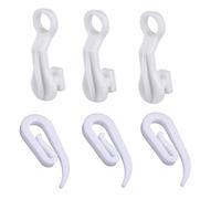 Merriway BH06732 (150 Pcs) Curtain Gliders and Hooks to fit Swish Nove Deluxe Curtain Track, 50 x Gliders & 100 Curtain Hooks, White Nylon - Pack of 150 Pieces