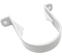 Merriway BH06826 (2 Pcs) Gutter Downpipe Clips/Brackets for 68mm Pipe White - Pack of 2 Pieces
