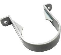 Merriway BH06827 (2 Pcs) Gutter Downpipe Clips/Brackets for 68mm Pipe Grey - Pack of 2 Pieces