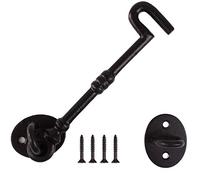 Merriway BH06966 Black Cast Iron Traditional Cabin Hook 150mm (6 inch)