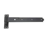 Merriway BH07135 Gate Hinge Heavy Duty Hook & Band Straight Flat, Black, 250x 38 x 4.5mm