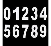 Merriway BH07140 (20 Pcs) White Vinyl Stick-On Wheelie Bin Post Box Crate Dust Bin Numerals 50 mm (2 Inch) Numbers 0 to 9 - Pack of 20 Pieces (2 of Each Number)