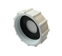 Merriway BH07187 Appliance Trap Blanking Cap & Washer 32mm (1.4 Inch), White