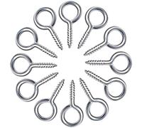 Merriway BH07593 100 Pcs Assorted Screw Eyes Bright Zinc Plated Steel