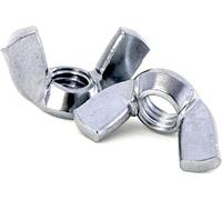 Merriway BH07659 Wing Nut Bright Zinc Plated Steel M12, Silver - 20 pieces