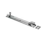 Merriway BH07727 Heavy Duty Swan Necked Door Barrel Bolt With Backplate, Bright Polished Stainless Steel 150mm