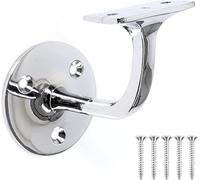 Merriway BH07775 Brass Handrail Bracket Chrome Plated 2.1/2 Inch, Silver