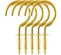 Merriway® BH07936 Cup Hooks, Brassed Steel 50mm (2'') (Pack of 20)