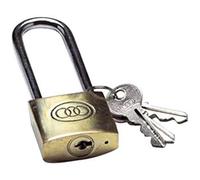 merriway Bulk Hardware 38 mm Brass Tri-Circle Long Shackle Padlock