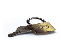 merriway Bulk Hardware Tri-Circle 25 mm Brass Heavy Duty Padlocks - Pack of 2