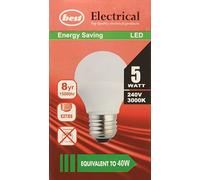 Merriway Led Bulb 5W G45 ES Opal Warm White 2700K Box, E27, 5 W