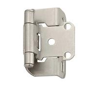 Merriway Sprung Face Frame Satin Nickel Amerock Style Kitchen Cabinet Hinges, Full Overlay,BH06004, 1.5 mm, Pack of 2 Piece