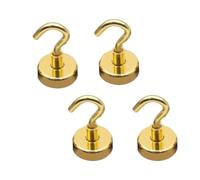 MERRIYARD Door Hooks,Coat Hook,4 Pack Pink Strong Magnetic, Suitable for Home Kitchen Office and Workplace, Diameter 12-32mm(Gold,KNE25)