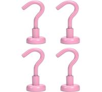 MERRIYARD Door Hooks,Coat Hook,4 Pack Pink Strong Magnetic, Suitable for Home Kitchen Office and Workplace, Diameter 12-32mm(Pink,KNE12)