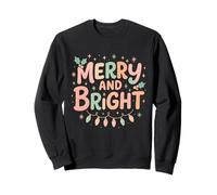 Merry and Bright Christmas Lights Cozy Holiday Funs Sweatshirt