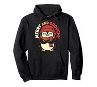 Merry And Grouchy Grumpy Christmas Penguin Pullover Hoodie