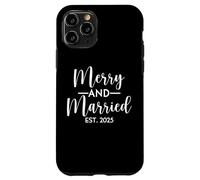 Merry and Married 2025 Married By Christmas Couples Matching Case for iPhone 11 Pro