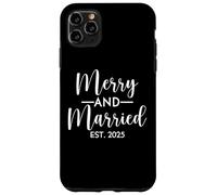 Merry and Married 2025 Married By Christmas Couples Matching Case for iPhone 11 Pro Max