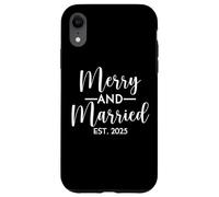 Merry and Married 2025 Married By Christmas Couples Matching Case for iPhone XR