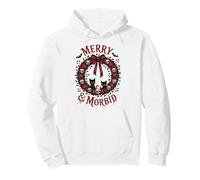 Merry and Morbid Christmas Funny Cute Cats Goth Creepy Xmas Pullover Hoodie