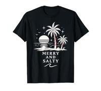 Merry and Salty Ocean Christmas Design Value Graphic T-Shirt