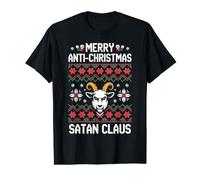 Merry Anti-Christmas Satan Claus Festive Apparel Value Graphic T-Shirt