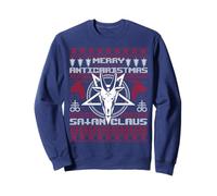 Merry Antichristmas Satan Claus Christmas Jumper Motif Sweatshirt