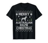 Merry AUSTRALIAN KELPIE Christmas Dogs Ugly Christmas T-Shirt